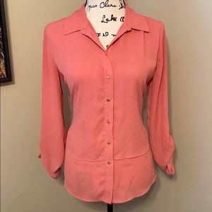 Coral button down